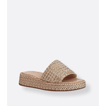 Flat em Ráfia Natural Dourada Brizze