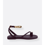 Rasteira Preta Anel de Dedo Eos