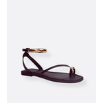 Rasteira Preta Anel de Dedo Eos