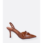 Slingback Lily Verniz Marrom
