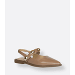 Slingback Mocca Mousse Metal Dourado Allura 