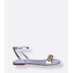 Rasteira Prata Metal Dourado Aurora