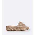 Flat em Ráfia Natural Dourada Brizze