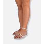 Rasteira Off White Metal Dourado Aurora