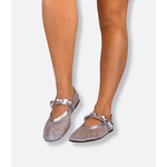 Sapatilha de Tela Prata Tessa