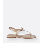 Rasteira Com Laço Dourada Stellare