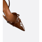 Slingback Lily Verniz Marrom