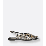 Slingback Onix Metal Prata Zaya
