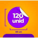 120 Unidades - Adesivo Vinil (9x9cm)