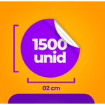1.500 Unidades - Adesivo Vinil (2x2cm)