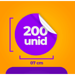 200 Unidades - Adesivo Vinil (6x6cm)