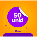 50 Unidades - Adesivo Vinil (12x12cm)
