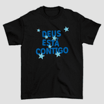 Camiseta Básica Deus Está Contigo