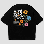 Camiseta Oversized Florescer na Fé