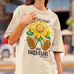Camiseta Oversized Brilhar com Cristo