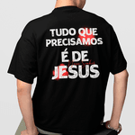 Camiseta Oversized Só Jesus Basta