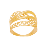 Anel em Ouro 18K - Transpassado Chapa Trabalhada