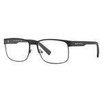 Óculos para Grau Armani Exchange - Retangular Preto Metal