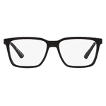Óculos para Grau Armani Exchange - Retangular Preto Fosco Detalhe Degradê Lateral