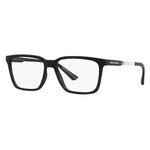 Óculos para Grau Armani Exchange - Retangular Preto Fosco Detalhe Degradê Lateral