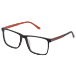 Óculos para grau Fila - Preto Fosco/Laranja Retangular