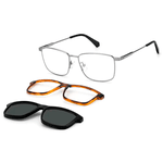 Óculos para Grau/Solar Clip On Polaroid - Prata