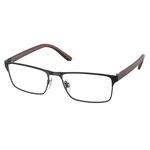 Óculos para Grau Polo Masculino - Cinza Escuro Retangular 