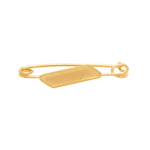 Alfinete em Ouro 18K - Placa Diagonal com Borda