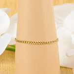 Pulseira Groumet Feminina em Ouro 18K - 21cm 