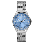 Relógio Feminino Armani Exchange - Prata e Azul Analógico 