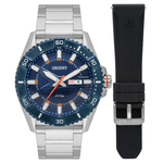 Relógio Masculino Orient Neo Sports Analógico - Prata Troca Pulseira