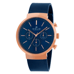 Relógio Oslo Masculino - Azul e Dourado Cronógrafo 