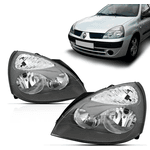 Farol Renault Clio 2006 Á 2012 - Máscara Cinza