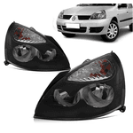 Farol Renault Clio 2003 Á 2005 - Máscara Preta