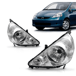 Farol Fit 2007 á 2008 Cromado - Importado