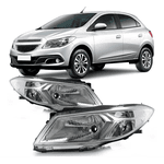 Farol Onix Prisma 2013 a 2019 Máscara Cromado - Importado