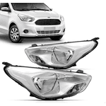 Farol Ford Ka 2015 á 2018 - Cromado - Importado