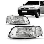 Farol Gol, Parati e Saveiro G3 1999 á 2004 - Cromado - C/ cúpula - Foco Simples