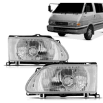 Farol Besta 1997 á 1999 Cromado - Lente De Plástico Original
