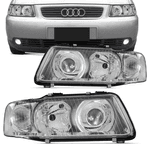 Farol Audi A-3 De 2001 á 2006 - Foco Duplo Cromado
