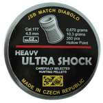 Chumbinhos JSB Ultra Shock Heavy 4,5mm Peso médio: 0,670g / 10,3 gr lata com 350 pçs