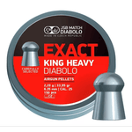 Chumbinhos JSB Exact King Heavy Diabolo 6,35mm Peso médio: 2,20g / 33,95 gr lata com 150 pçs