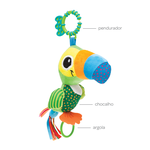 Chocalho Pelúcia Tucano Zuzu Atividades 7423 Buba | Brinquedo Sensorial Sortido para Bebês