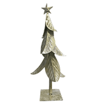 Árvore Decorativa em Metal 13cm Branco e Dourado – Tok da Casa EN425