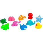 Bichinhos de Banho Amiguinho 18245 Buba | Kit com 10 Animais Divertidos para Bebês