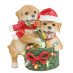 Cachorro Decorativo com Pisca LED 1006097 Cromus – Enfeite Natalino Iluminado