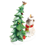 Enfeite Cachorro Pug com Pinheiro Verde em Resina – Cromus 1921537