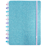 Caderno Universitário Glitter Oceano 80 Folhas CIGD4136 Caderno Inteligente