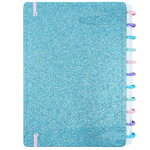 Caderno Universitário Glitter Oceano 80 Folhas CIGD4136 Caderno Inteligente