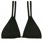 TOP CORTININHA LISO PRETO